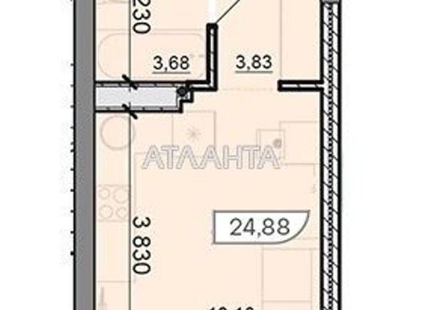 1-room apartment apartment by the address st. Vilyamsa ak (area 25,0 m2) - Atlanta.ua - photo 2