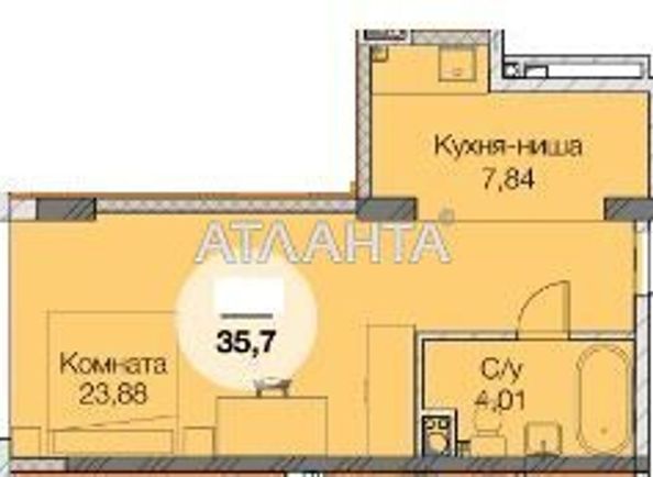 2-rooms apartment apartment by the address st. Paustovskogo (area 35,3 m2) - Atlanta.ua - photo 4