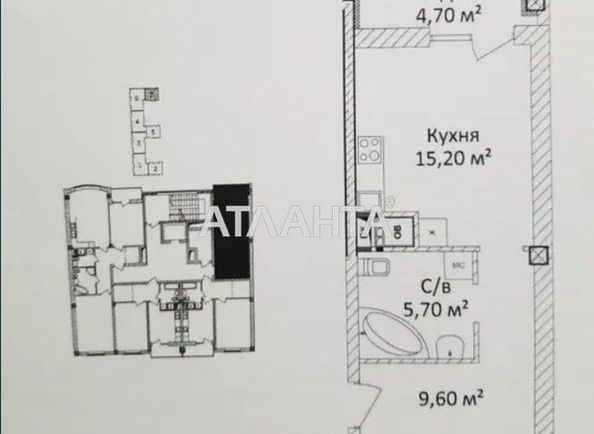 1-room apartment apartment by the address st. Evreyskaya Bebelya (area 32,9 m2) - Atlanta.ua - photo 4