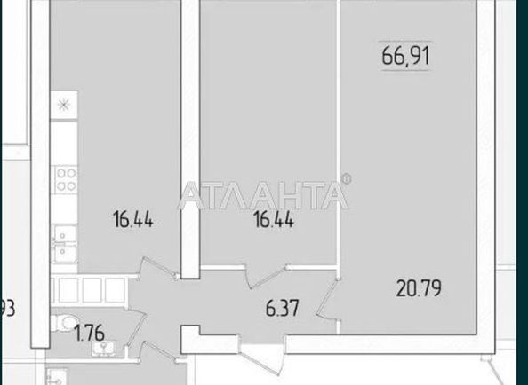 2-rooms apartment apartment by the address st. Krasnova (area 66 m²) - Atlanta.ua - photo 2