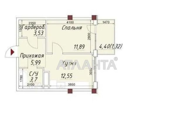 1-room apartment apartment by the address st. Radostnaya (area 39 m²) - Atlanta.ua - photo 2