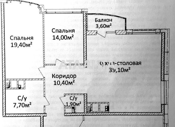 3-комнатная квартира по адресу Гагарина пр. (площадь 126,5 м2) - Atlanta.ua - фото 3