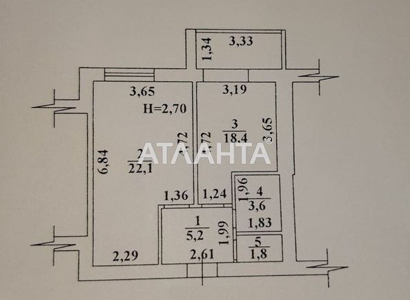 1-комнатная квартира по адресу ул. Сахарова (площадь 52,0 м2) - Atlanta.ua - фото 6