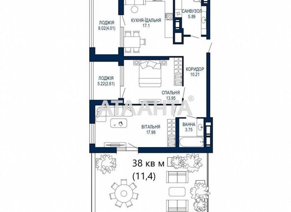 2-rooms apartment apartment by the address st. Pimonenko Nikolaya ul (area 86,5 m2) - Atlanta.ua - photo 10