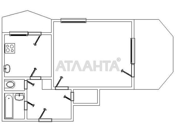 1-room apartment apartment by the address st. Dnepropetr dor Semena Paliya (area 44,0 m2) - Atlanta.ua - photo 10