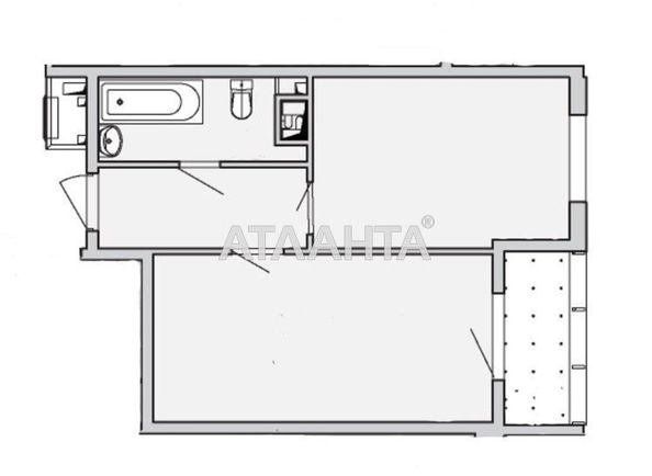 1-room apartment apartment by the address st. Zhemchuzhnaya (area 44,4 m²) - Atlanta.ua - photo 2