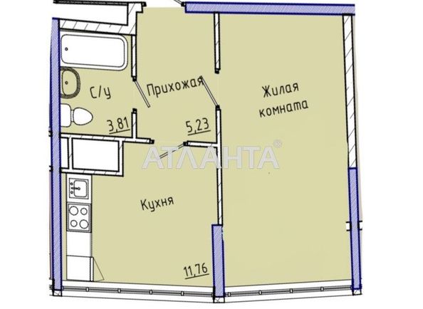 1-комнатная квартира по адресу ул. Каманина (площадь 36 м²) - Atlanta.ua - фото 24