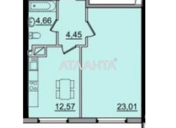 1-комнатная квартира по адресу ул. Сахарова (площадь 44,7 м2) - Atlanta.ua - фото 4