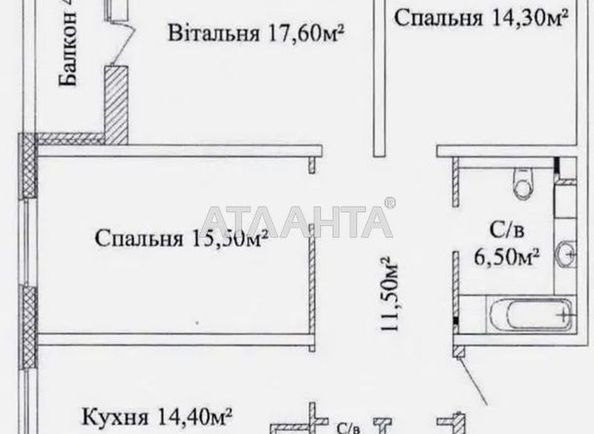 3-rooms apartment apartment by the address st. Zhabotinskogo Proletarskaya (area 86,0 m2) - Atlanta.ua - photo 3