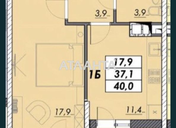1-room apartment apartment by the address st. Prokhorovskaya Khvorostina (area 41,0 m2) - Atlanta.ua - photo 3