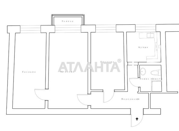 3-rooms apartment apartment by the address st. Panteleymonovskaya Chizhikova (area 55 m²) - Atlanta.ua - photo 11