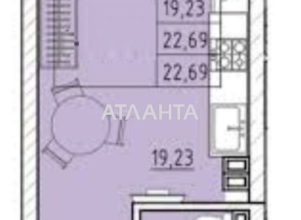 1-room apartment apartment by the address st. Marselskaya (area 22,7 m2) - Atlanta.ua - photo 2