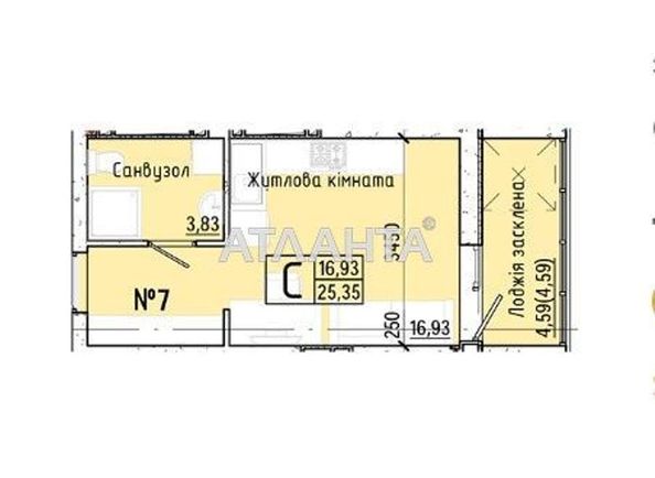 1-room apartment apartment by the address st. Slobodskaya (area 25,4 m2) - Atlanta.ua - photo 3