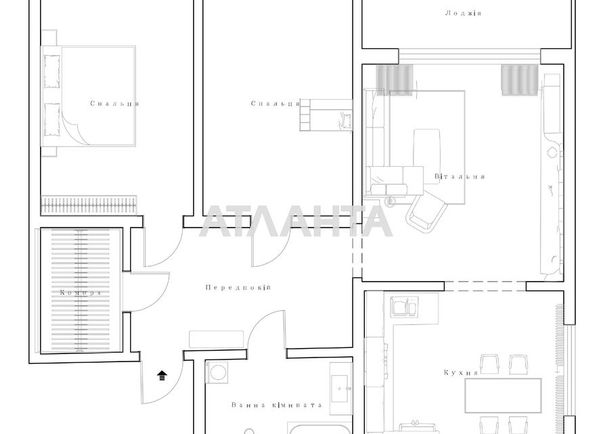 3-rooms apartment apartment by the address st. Zhabotinskogo Proletarskaya (area 84 m²) - Atlanta.ua - photo 6