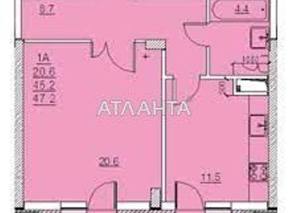 1-кімнатна квартира за адресою вул. Середня (площа 47,0 м2) - Atlanta.ua - фото 17