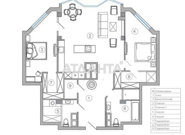 2-rooms apartment apartment by the address st. Fontanskaya dor Perekopskoy Divizii (area 114,3 m2) - Atlanta.ua - photo 24