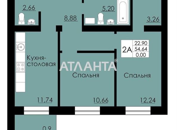 2-rooms apartment apartment by the address st. Varshavskiy proezd (area 55,0 m2) - Atlanta.ua - photo 2