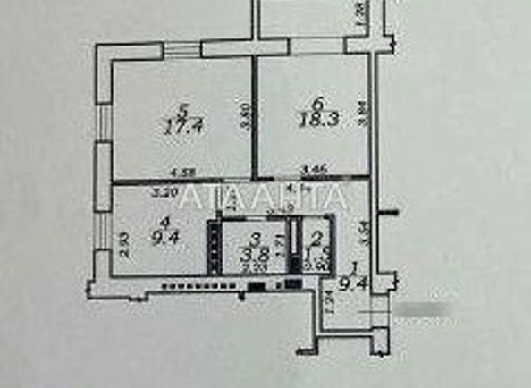 2-кімнатна квартира за адресою вул. Грушевського Михайла (площа 60,0 м2) - Atlanta.ua - фото 13