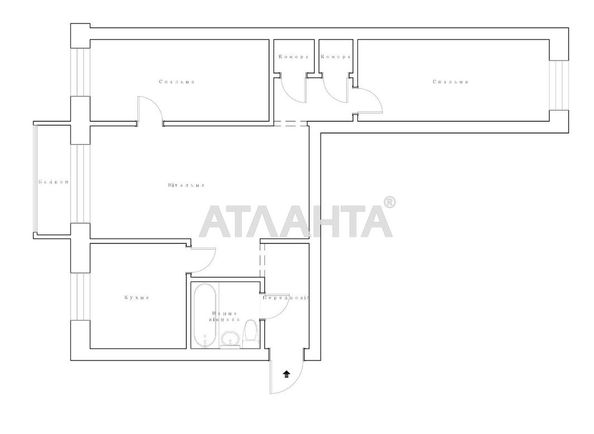 3-комнатная квартира по адресу ул. Водопроводная (площадь 55,8 м²) - Atlanta.ua - фото 23