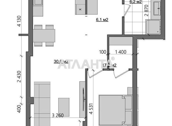 1-room apartment apartment by the address st. Gorodnitskaya ul (area 60,0 m2) - Atlanta.ua - photo 9