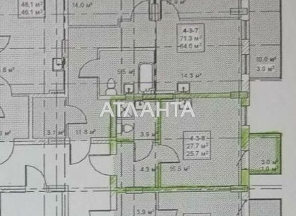 1-комнатная квартира по адресу ул. Бочарова ген. (площадь 28,0 м2) - Atlanta.ua - фото 3