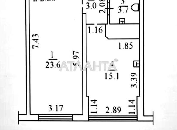 1-кімнатна квартира за адресою Люстдорфська дор. (площа 47 м²) - Atlanta.ua - фото 13