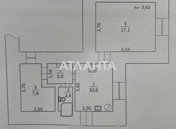 2-rooms apartment apartment by the address st. Bazarnaya Kirova (area 40,9 m2) - Atlanta.ua - photo 3