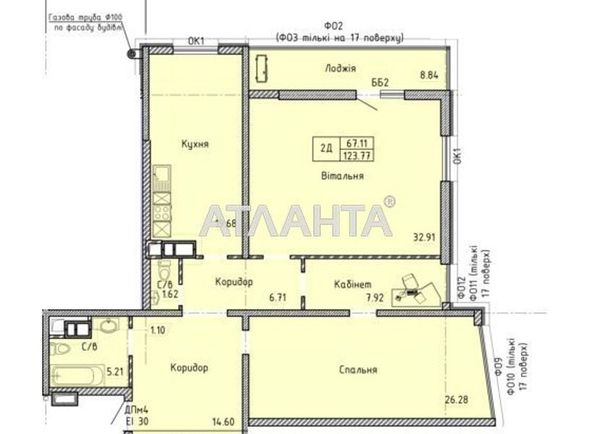 3-rooms apartment apartment by the address st. Shevchenko pr (area 122,7 m2) - Atlanta.ua - photo 2