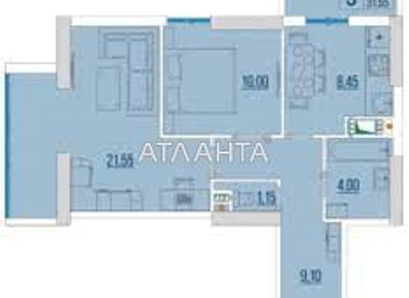 2-комнатная квартира по адресу ул. Бугаевская (площадь 57,7 м²) - Atlanta.ua - фото 5