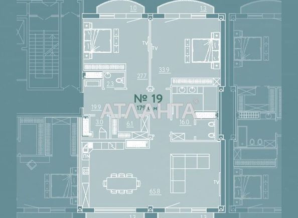 Многокомнатная квартира по адресу Французский бул. (площадь 184,3 м²) - Atlanta.ua - фото 13