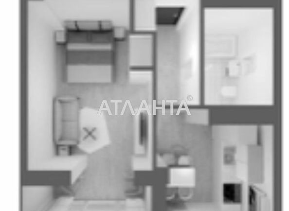 1-комнатная квартира по адресу ул. Бочарова ген. (площадь 40,0 м2) - Atlanta.ua - фото 2
