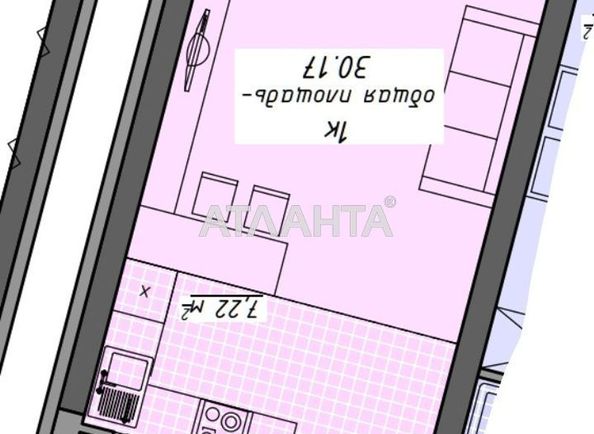 1-room apartment apartment by the address st. Kurortnyy per (area 30,2 m2) - Atlanta.ua - photo 3