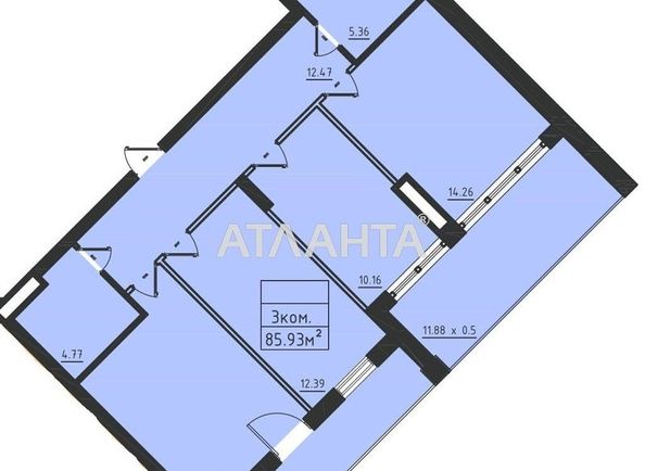 3-rooms apartment apartment by the address st. Dacha kovalevskogo Amundsena (area 97,0 m2) - Atlanta.ua - photo 9