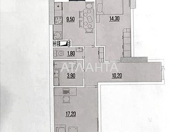 2-кімнатна квартира за адресою вул. Бугаївська (площа 60,6 м2) - Atlanta.ua - фото 2