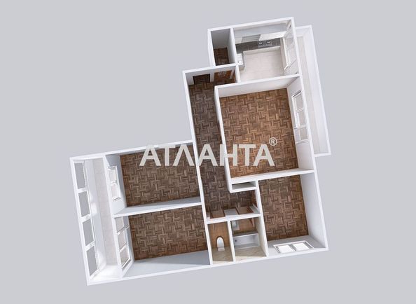 Багатокімнатна квартира за адресою вул. Балківська (площа 82 м²) - Atlanta.ua - фото 19