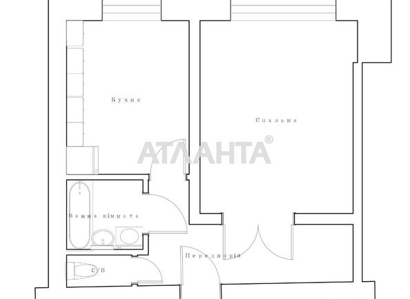 1-кімнатна квартира за адресою вул. Піонерська (площа 45 м²) - Atlanta.ua - фото 16