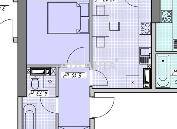 1-комнатная квартира по адресу Курортный пер. (площадь 37,6 м2) - Atlanta.ua - фото 9