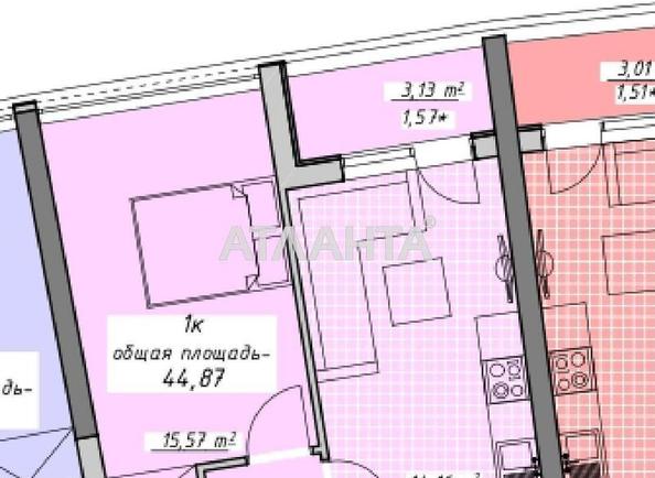 1-кімнатна квартира за адресою Курортний пров. (площа 44,9 м²) - Atlanta.ua