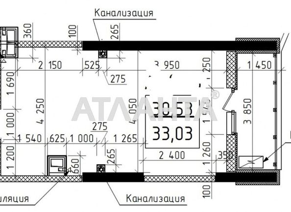 1-кімнатна квартира за адресою вул. Дача Ковалевського (площа 33,0 м²) - Atlanta.ua - фото 17