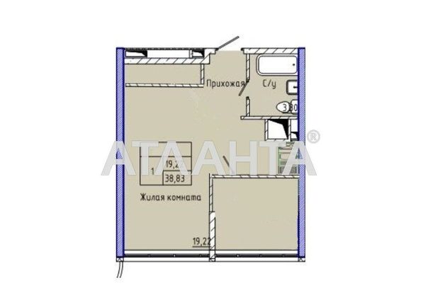 1-room apartment apartment by the address st. Kamanina (area 39 m²) - Atlanta.ua - photo 9