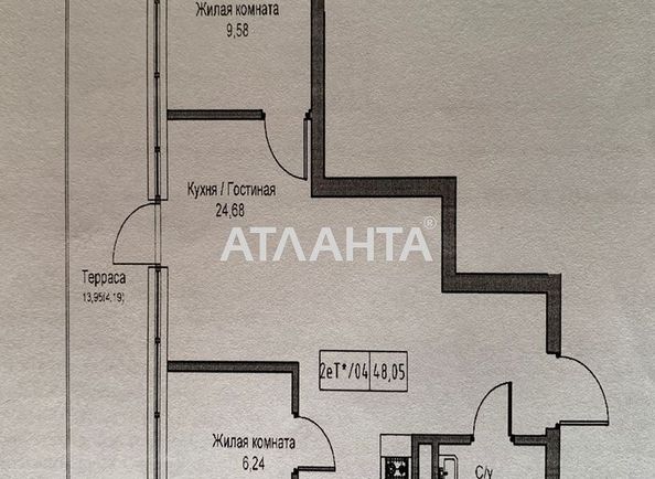2-rooms apartment apartment by the address st. 7 km ovidiopolskoy dor (area 48,1 m2) - Atlanta.ua - photo 3
