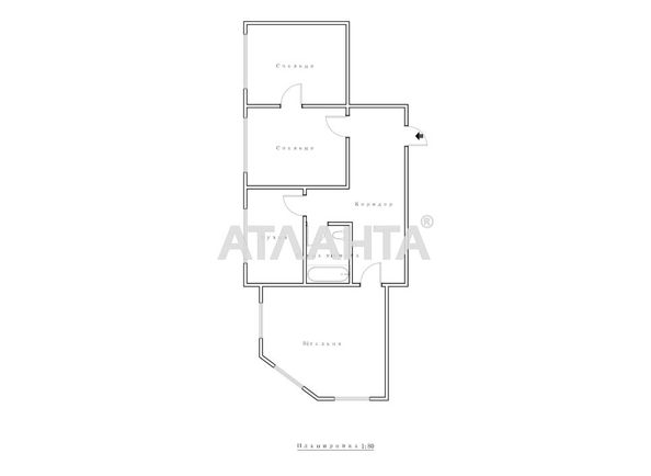 3-кімнатна квартира за адресою вул. Пантелеймонівська (площа 60 м²) - Atlanta.ua - фото 18
