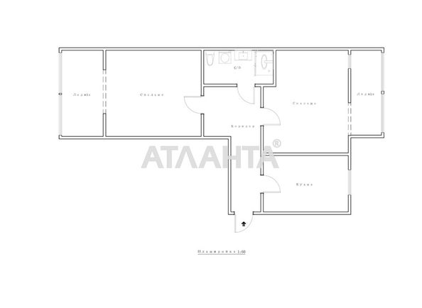 2-кімнатна квартира за адресою вул. Вільямса ак. (площа 67 м²) - Atlanta.ua - фото 15