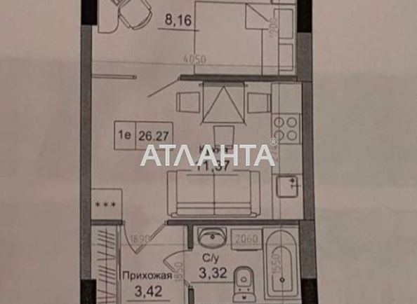 1-комнатная квартира по адресу 7 км овидиопольской дор. (площадь 26,3 м2) - Atlanta.ua - фото 2