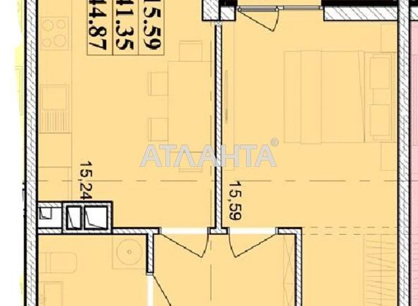 1-комнатная квартира по адресу ул. Франко Ивана (площадь 44,9 м²) - Atlanta.ua - фото 2