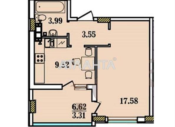 1-комнатная квартира по адресу ул. Строительная (площадь 39 м²) - Atlanta.ua - фото 2