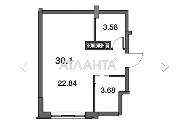 1-room apartment apartment by the address st. Paustovskogo (area 31,0 m2) - Atlanta.ua - photo 9