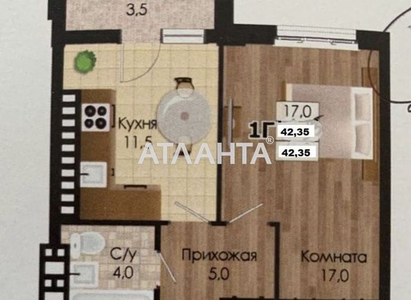 1-комнатная квартира по адресу ул. Николаевская (площадь 41,0 м2) - Atlanta.ua - фото 7