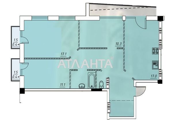 3-rooms apartment apartment by the address st. Inglezi 25 chapaevskoy div (area 82,0 m2) - Atlanta.ua - photo 8