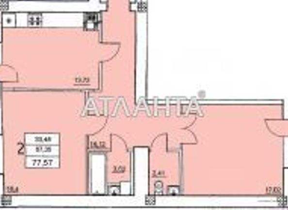 2-комнатная квартира по адресу ул. Руставели шота (площадь 77,6 м²) - Atlanta.ua - фото 2